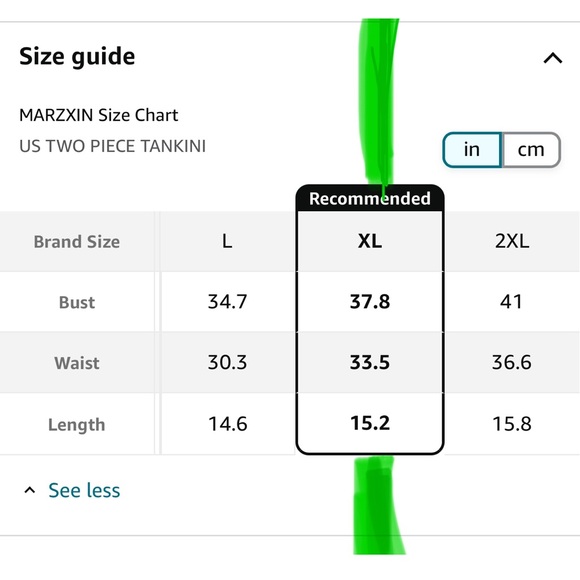 MARZXIN Tankini Swim Women Floral Two Pieced Tank Top W Boy Shorts M-L/12-14 - Picture 7 of 7